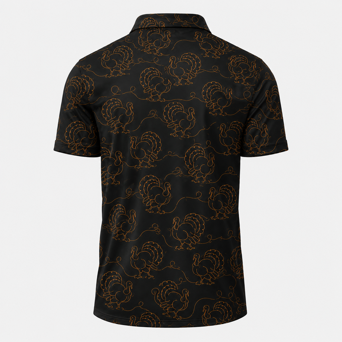 Turkey Hunter Orange Line Art Polo Shirt VCP1028