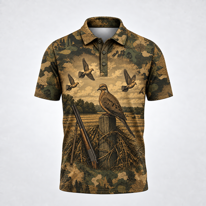 Dove Field Camouflage Dark Polo Shirt VCP1043