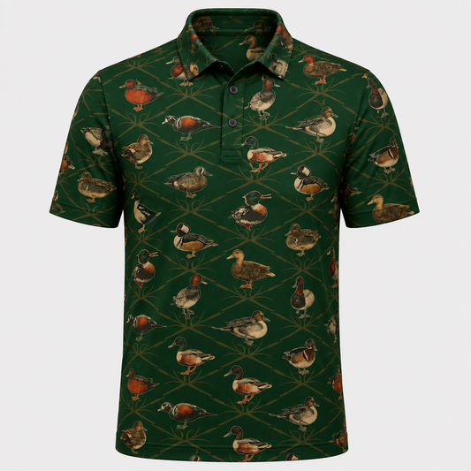 Duck Waterfowl Species Trellis Polo Shirt DVC0012