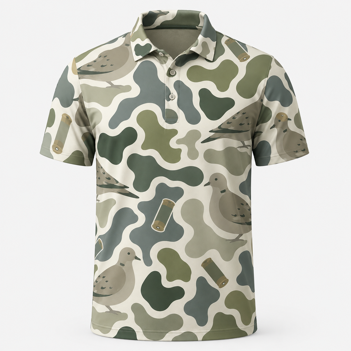 Dove Shell Camo Hawaiian Shirt DVC007