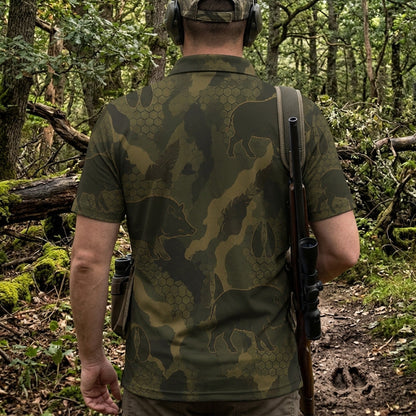 Wild Boar Hunting Men Polo Shirt
