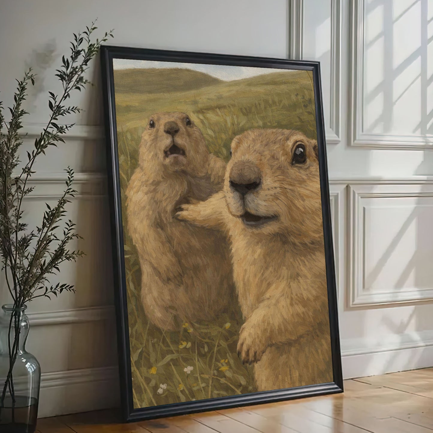 Funny Prairie Dog Reaction Wall Art