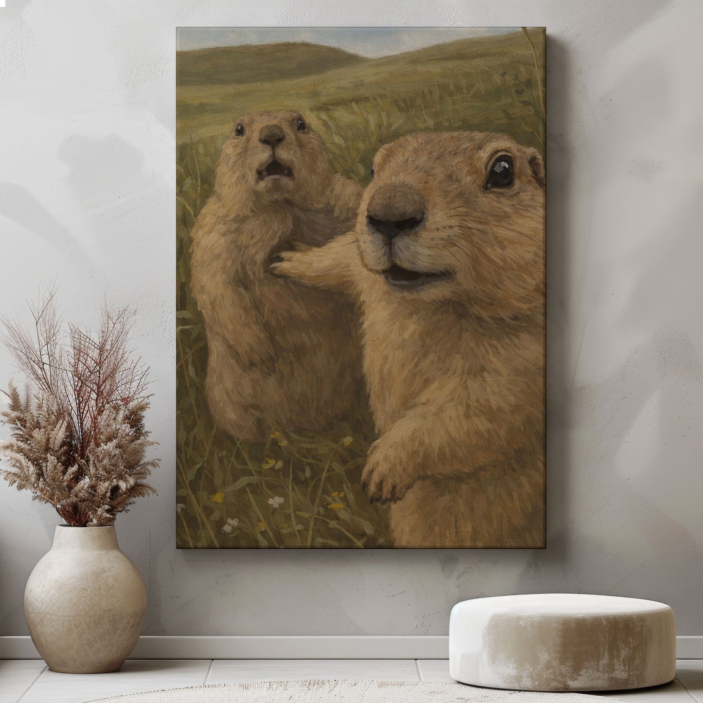 Funny Prairie Dog Reaction Wall Art