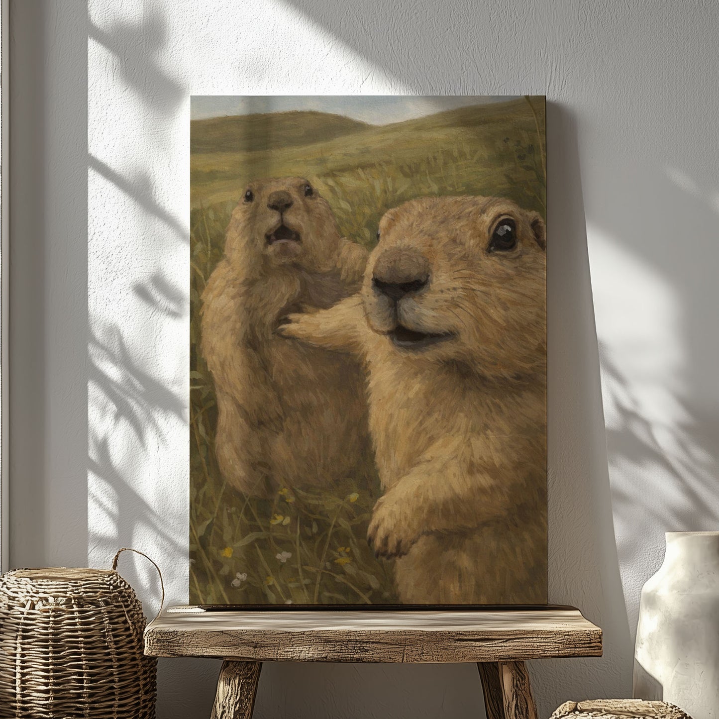 Funny Prairie Dog Reaction Wall Art
