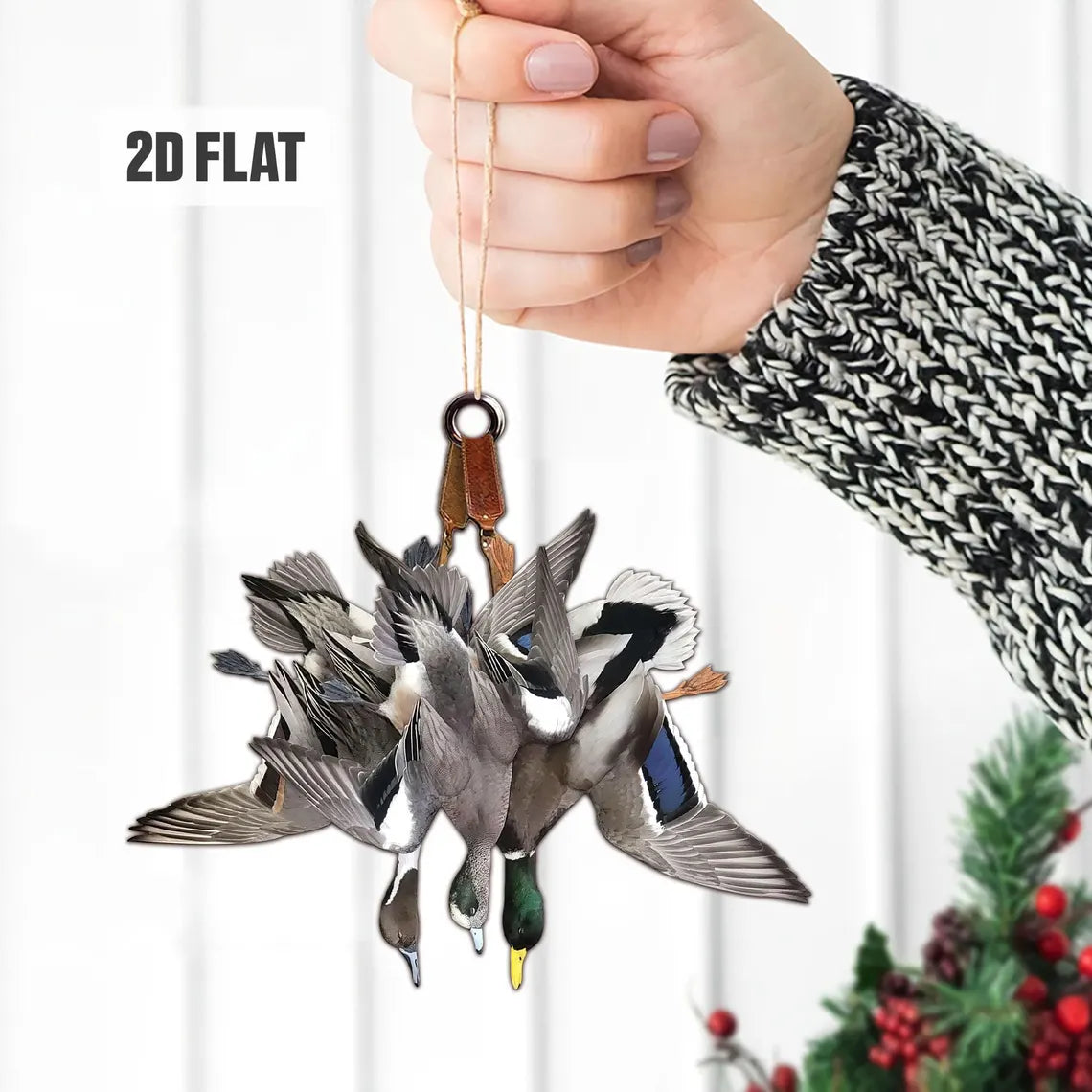 Duck Hunting Christmas Ornament, Xmas Gift for Dad, Husband, Hunting Lover