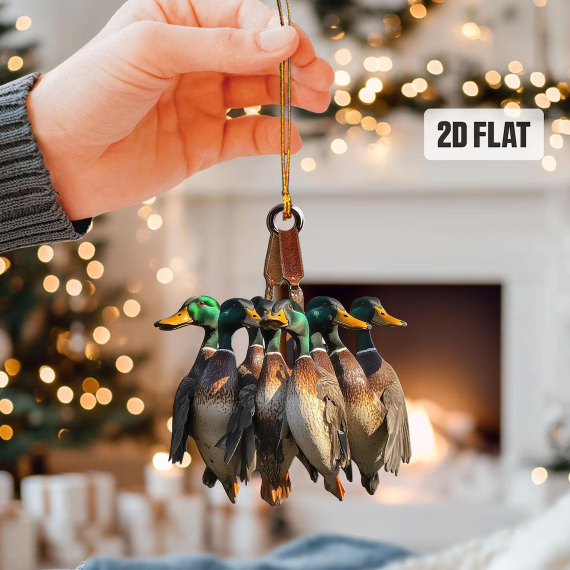 Hunting Rearview Mirror Car Accessories, Hunting Christmas Ornament