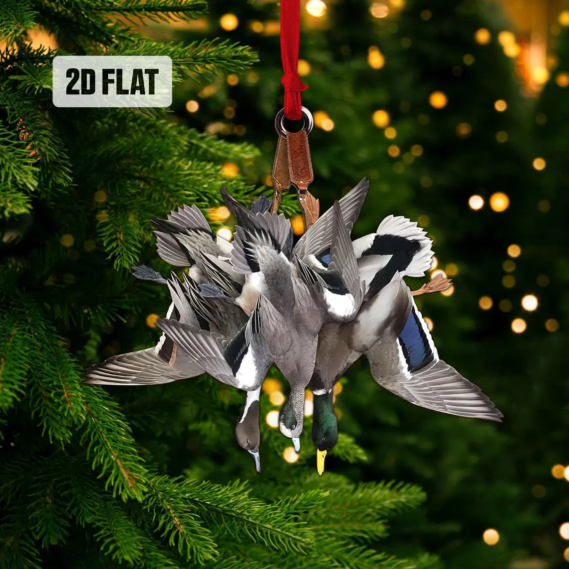 Duck Hunting Christmas Ornament, Xmas Gift for Dad, Husband, Hunting Lover