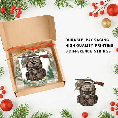 Hunter Christmas Ornament, Name Hunting Ornament, Gifts for Hunting Lovers