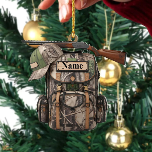 Hunter Christmas Ornament, Name Hunting Ornament, Gifts for Hunting Lovers