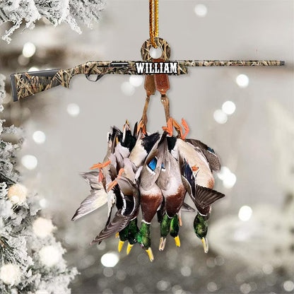Personalized Duck Hunting Christmas Ornament, Duck Hunting Vest Ornament, Christmas Gift For Hunting Lover