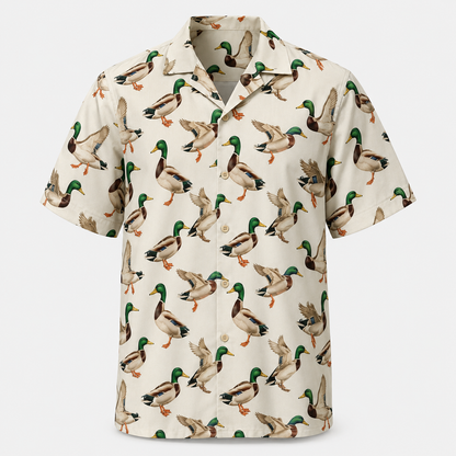 Mallard Duck Cream Waterfowl Polo Shirt VCP1047